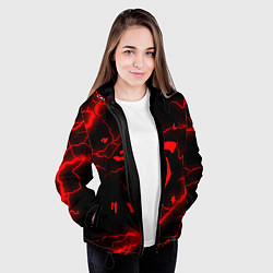 Куртка с капюшоном женская DOOM ETERNAL, цвет: 3D-черный — фото 2
