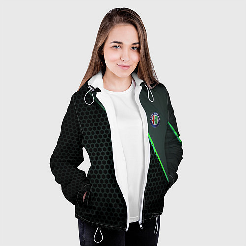 Женская куртка Alfa Romeo / 3D-Белый – фото 3