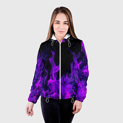 Куртка с капюшоном женская ФИОЛЕТОВЫЙ ОГОНЬ, цвет: 3D-белый — фото 2