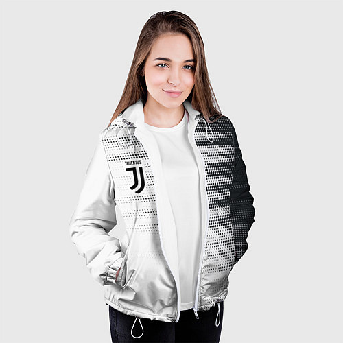 Женская куртка Форма Ювентуса / 3D-Белый – фото 3