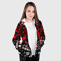 Куртка с капюшоном женская Roblox, цвет: 3D-белый — фото 2