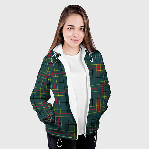 Женская куртка Шотландка / 3D-Белый – фото 3