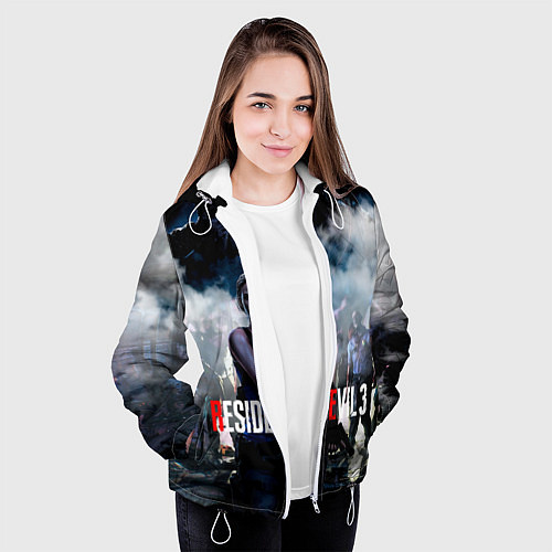 Женская куртка RESIDENT EVIL 3 / 3D-Белый – фото 3