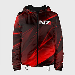 Куртка с капюшоном женская MASS EFFECT N7, цвет: 3D-черный
