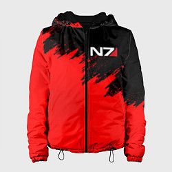 Куртка с капюшоном женская MASS EFFECT N7, цвет: 3D-черный