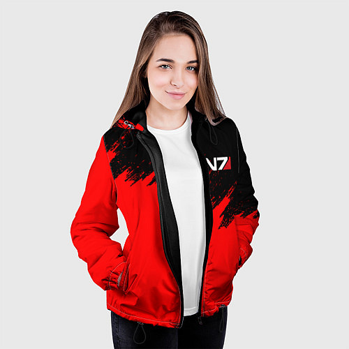 Женская куртка MASS EFFECT N7 / 3D-Черный – фото 3