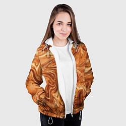 Куртка с капюшоном женская Капучино, цвет: 3D-белый — фото 2