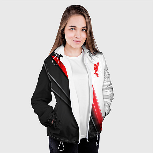 Женская куртка Liverpool F C / 3D-Белый – фото 3
