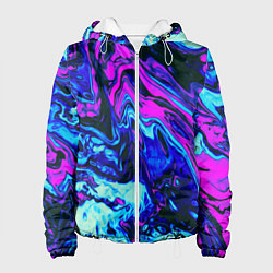 Куртка с капюшоном женская DIGITAL ABSTRACT, цвет: 3D-белый
