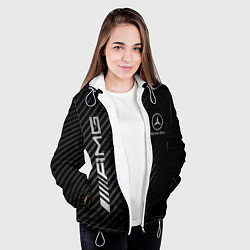 Куртка с капюшоном женская MERCEDES, цвет: 3D-белый — фото 2