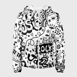 Куртка с капюшоном женская Rock, цвет: 3D-белый