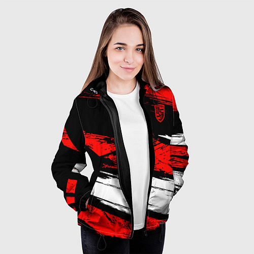 Женская куртка Porsche / 3D-Черный – фото 3