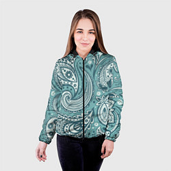 Куртка с капюшоном женская Узоры, цвет: 3D-черный — фото 2