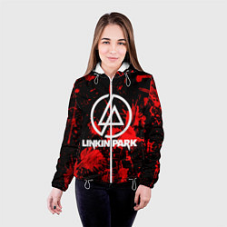 Куртка с капюшоном женская Linkin Park, цвет: 3D-белый — фото 2