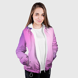 Куртка с капюшоном женская Нежный фиолет, цвет: 3D-белый — фото 2
