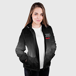 Куртка с капюшоном женская AUDI, цвет: 3D-черный — фото 2
