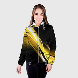 Куртка с капюшоном женская GEOMETRY STRIPES, цвет: 3D-белый — фото 2