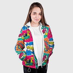 Куртка с капюшоном женская COMICS ART, цвет: 3D-белый — фото 2
