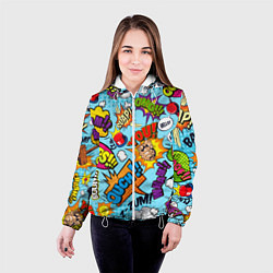 Куртка с капюшоном женская COMICS ART, цвет: 3D-белый — фото 2