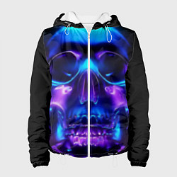 Куртка с капюшоном женская Череп, цвет: 3D-белый