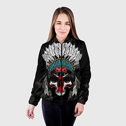 Куртка с капюшоном женская Череп, цвет: 3D-черный — фото 2