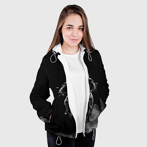Женская куртка МОТОЦИКЛЫ / 3D-Белый – фото 3