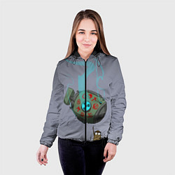 Куртка с капюшоном женская Иди от сюда ракета, цвет: 3D-черный — фото 2