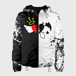 Куртка с капюшоном женская Добро и зло, Payton Moormeier, цвет: 3D-черный