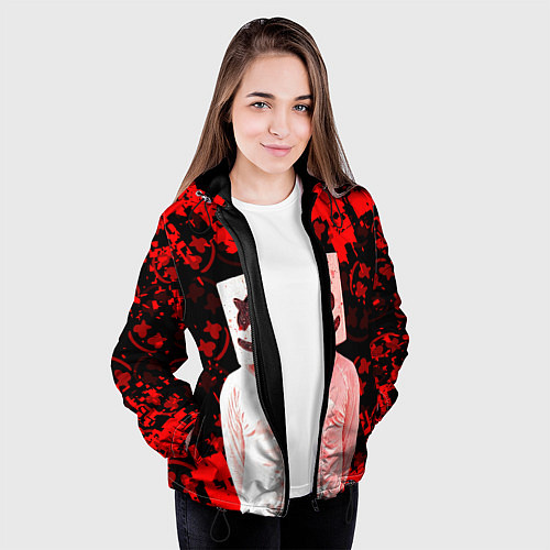 Женская куртка Fortnite Marshmello / 3D-Черный – фото 3