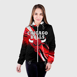 Куртка с капюшоном женская CHICAGO BULLS, цвет: 3D-белый — фото 2
