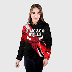 Куртка с капюшоном женская CHICAGO BULLS, цвет: 3D-черный — фото 2