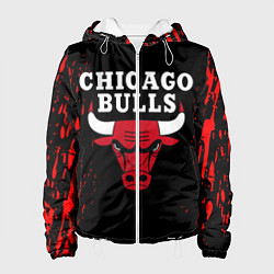 Куртка с капюшоном женская CHICAGO BULLS, цвет: 3D-белый