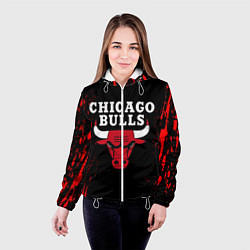 Куртка с капюшоном женская CHICAGO BULLS, цвет: 3D-белый — фото 2