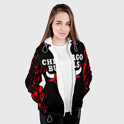 Куртка с капюшоном женская CHICAGO BULLS, цвет: 3D-белый — фото 2