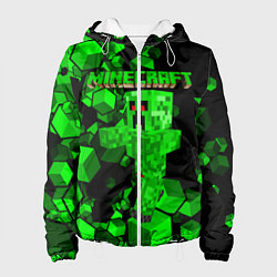 Куртка с капюшоном женская Minecraft, цвет: 3D-белый