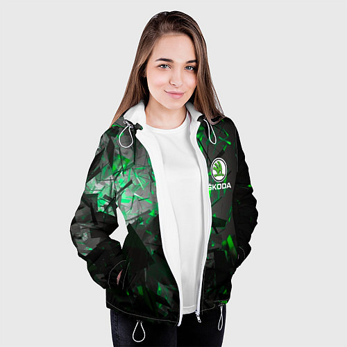 Женская куртка SKODA / 3D-Белый – фото 3