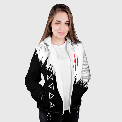 Женская куртка The Witcher / 3D-Белый – фото 3