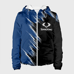 Куртка с капюшоном женская SSANGYONG, цвет: 3D-белый