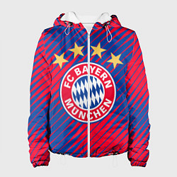 Куртка с капюшоном женская BAYERN MUNCHEN, цвет: 3D-белый