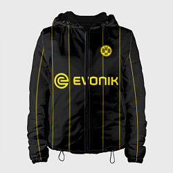 Куртка с капюшоном женская BORUSSIA DORTMUND, цвет: 3D-черный