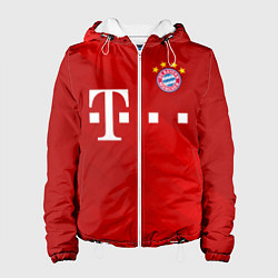 Куртка с капюшоном женская FC Bayern Munchen, цвет: 3D-белый