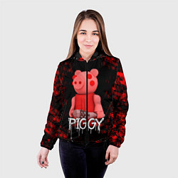 Куртка с капюшоном женская Roblox Piggy, цвет: 3D-черный — фото 2