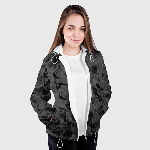 Женская куртка Черная дымка / 3D-Белый – фото 3