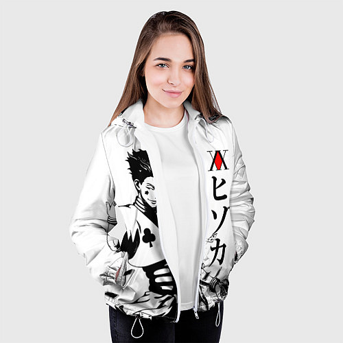 Женская куртка Hunter x Hunter, Hisoka / 3D-Белый – фото 3