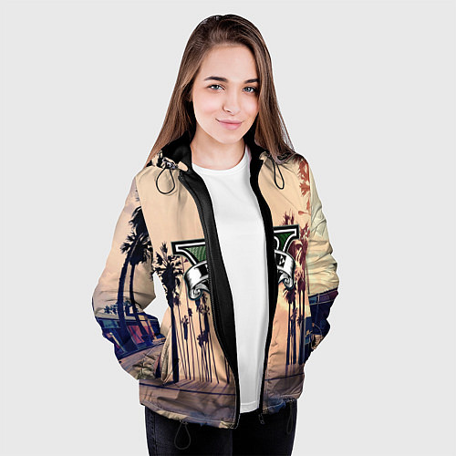 Женская куртка GTA / 3D-Черный – фото 3