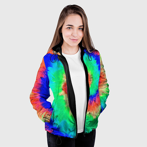 Женская куртка ХИППИ ТАЙ ДАЙ / 3D-Черный – фото 3