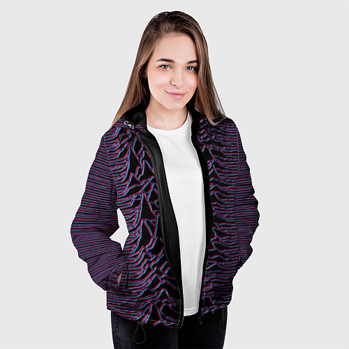 Женская куртка Joy Division Glitch / 3D-Черный – фото 3