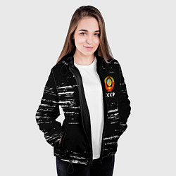 Куртка с капюшоном женская СССР USSR, цвет: 3D-черный — фото 2