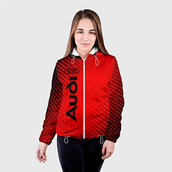 Куртка с капюшоном женская AUDI АУДИ, цвет: 3D-белый — фото 2