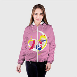 Куртка с капюшоном женская Сейлор мун, цвет: 3D-белый — фото 2